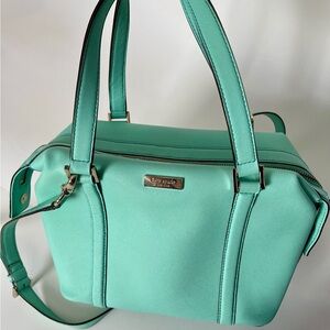 Kate Spade Green Satchel with Gold Accents